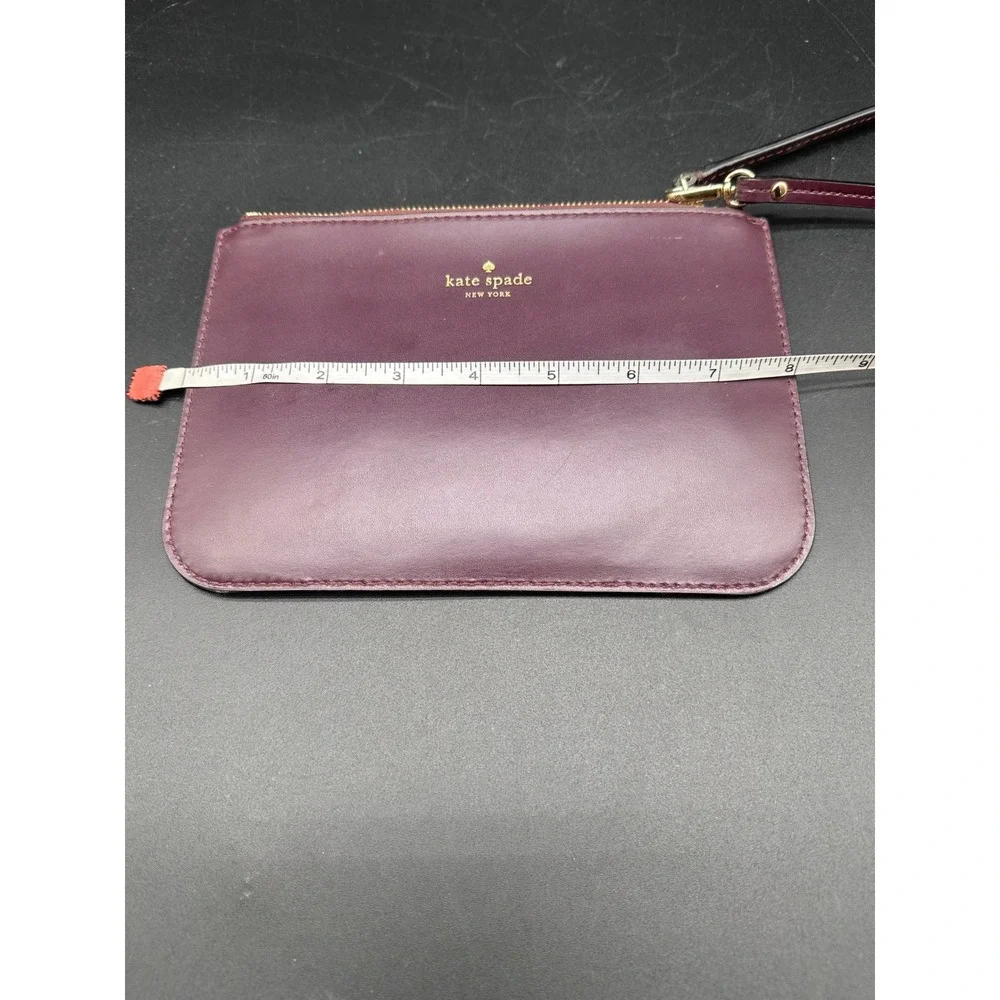 Vintage Kate Spade New‎ York Leather Wristlet Pouch Clutch Jacquard Y2K RARE
